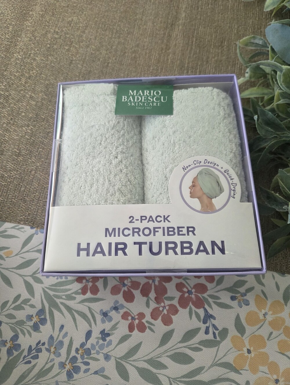 Mario Badescu Microfiber Hair Turbans - Pale Green 2-Pack